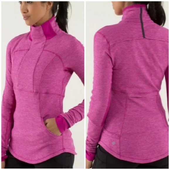 Lululemon Athletica Pink Base Runner Half Zip Pull - Picture 1 of 13